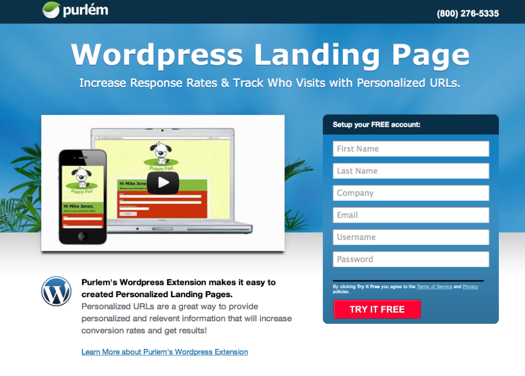 wordpress-landing-page